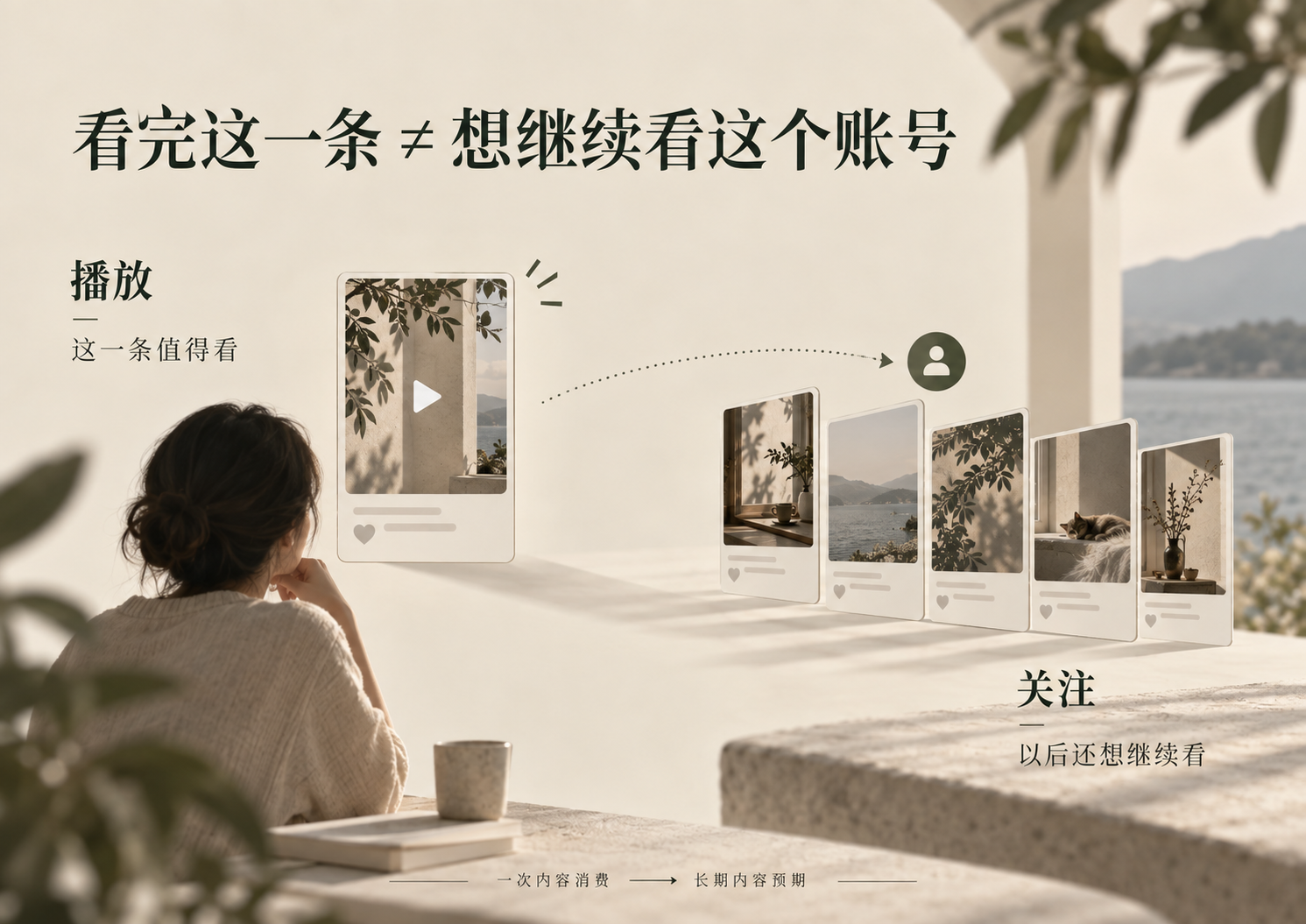 视频播放行为与账号关注行为的区别